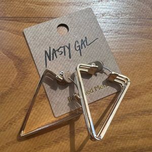Nasty Gal Gold 3-Layer Triangle Earrings